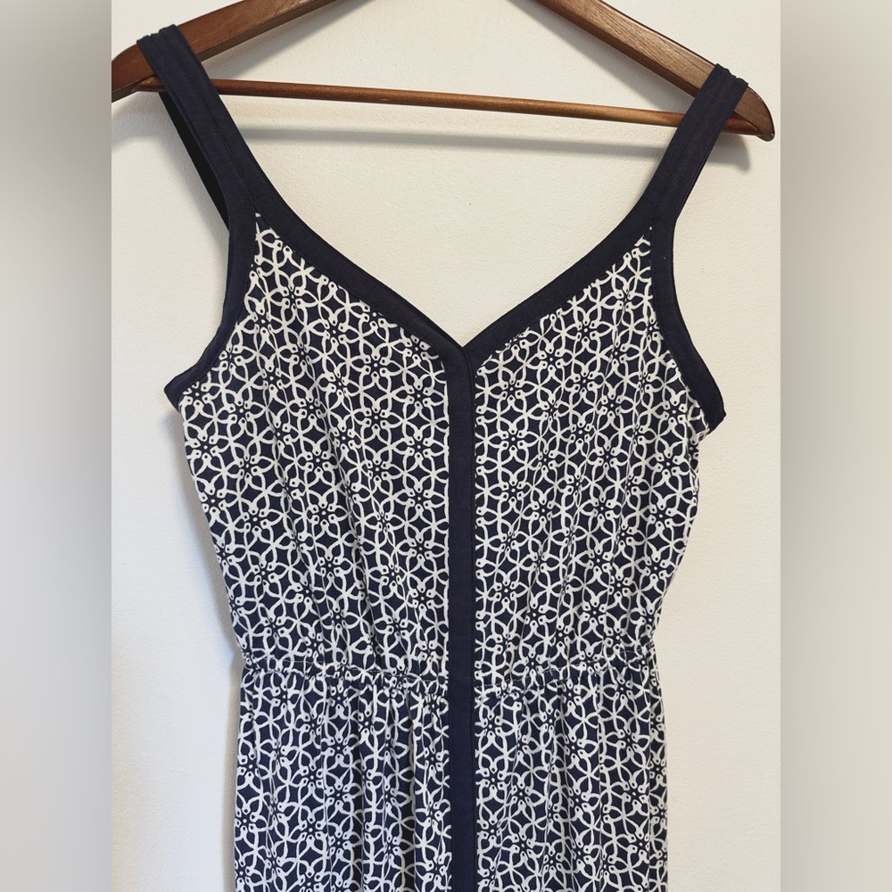 GAP White and Blue Patterned Maxi Dress SIZE XS